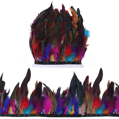 1 Bundle Fashion Feather Cloth Strand Costume Accessories DIY-GF0012-59C-1