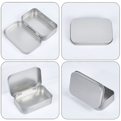 4Pcs 2 Colors Iron Jewelry Storage Boxes with Hinged Lid CON-SP0001-18-1