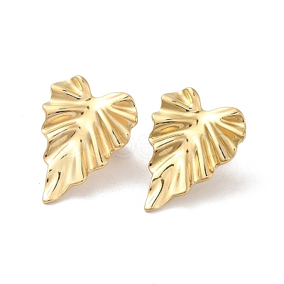 Ion Plating(IP) 304 Stainless Steel Stud Earrings LS-EJEW-Z022-21G-1