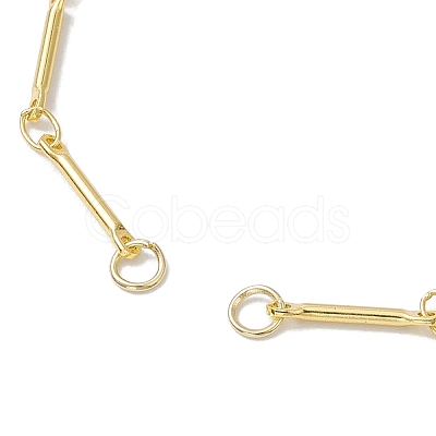 Brass Bar Link Chain Bracelet Making AJEW-JB01219-01-1