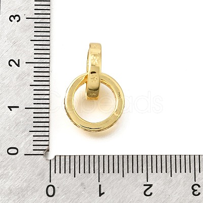 Brass Micro Pave Clear Cubic Zirconia Beads KK-V008-14A-G-1