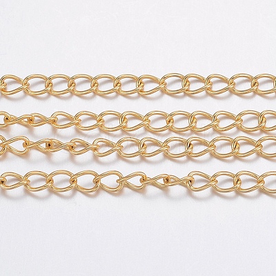3.28 Feet Ion Plating(IP) 304 Stainless Steel Curb Chains X-CHS-H017-03G-10M-1