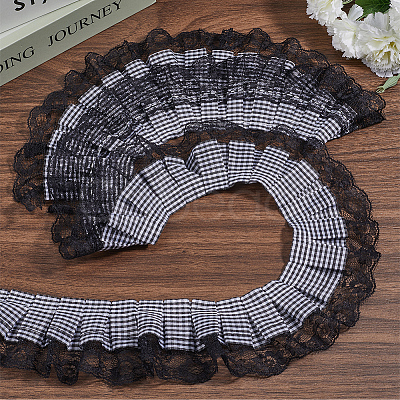 5 Yards Polyester Tartan Printed Ribbon OCOR-GF0005-08B-1