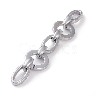 Handmade Opaque Spray Painted Acrylic Link Chains AJEW-JB00869-01-1