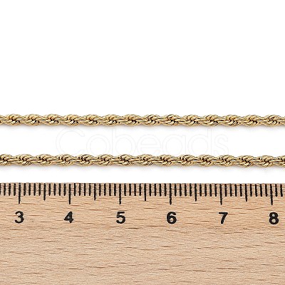 Unisex 304 Stainless Steel Rope Chain Necklaces X-STAS-D0002-33G-1