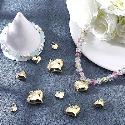 10Pcs 5 Styles Brass Pendants KK-BBC0024-85-1