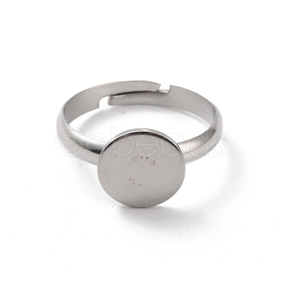 Non-Tarnish 304 Stainless Steel Pad Ring Settings X-STAS-K278-11C-P-1