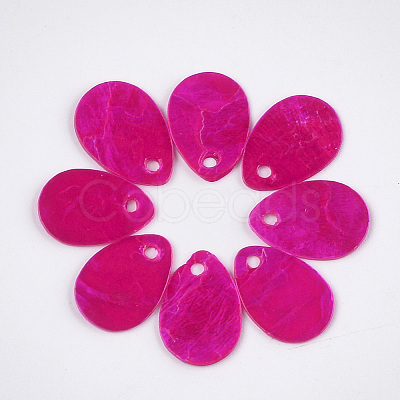 Spray Painted Capiz Shell Charms LS-SSHEL-T006-10A-1