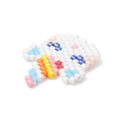 Handmade Loom Pattern Seed Beads PALLOY-MZ00116-1