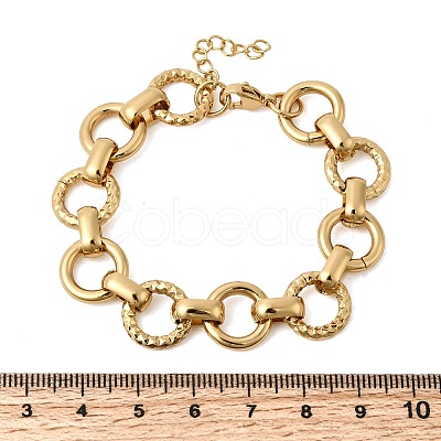 304 Stainless Steel Link Chain Bracelets for Women BJEW-P388-02B-G-1
