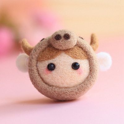 DIY Constellation Doll Keychain Needle Felting Kit DIY-D068-01P-01-1