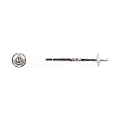 925 Sterling Silver Stud Earring Findings STER-K167-027A-S-1