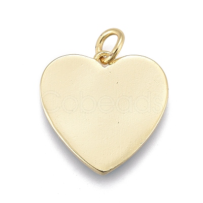 Brass Enamel Pendants ZIRC-M108-40-G-1