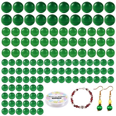 DIY Round Cat Eye Beads Bracelet Making Kit DIY-SZ0006-56D-1