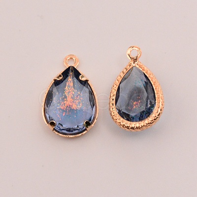 Faceted Resin Rhinestone Pendants RESI-TAC0010-25F-1