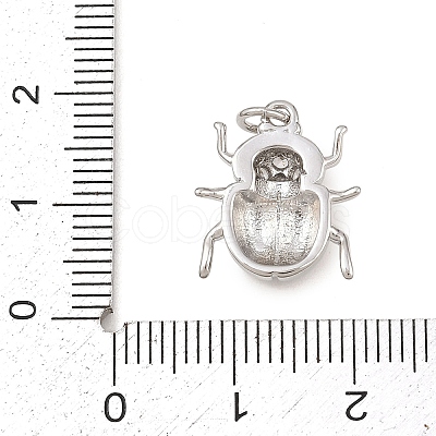 Brass Micro Pave Cubic Zirconia Pendants KK-G544-09P-02-1