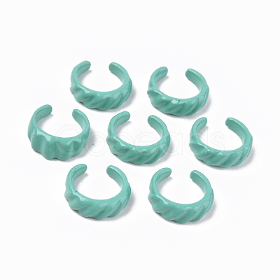 Spray Painted Alloy Cuff Rings X-RJEW-T011-04-RS-1