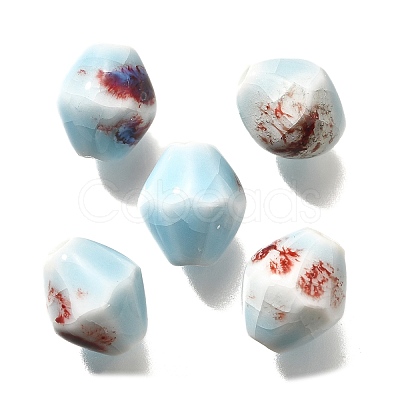 Vintage Style Glazed Ceramic Porcelain Beads PORC-H013-01-1