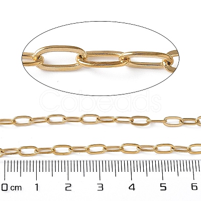 304 Stainless Steel Paperclip Chains CHS-L030-15G-1