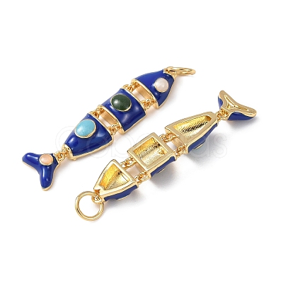 Brass Enamel Pendants KK-C143-44A-G02-1