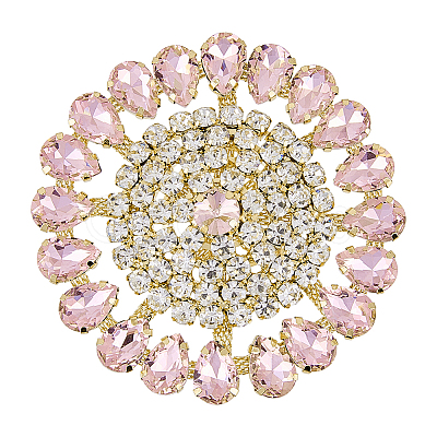 Brass Rhinestone Applique DIY-FG0009-88C-1