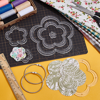 Transparent Acrylic Sewing Template AJEW-NB0007-10D-1