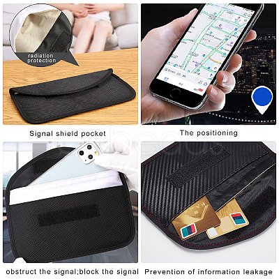 Carbon Fiber Key Car Wallets Car Bag Key Purse Pouch AJEW-WH0029-36-1