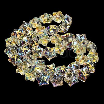 Electroplate Baking Paint Glass Beads Strands EGLA-K061-12A-AB02-1