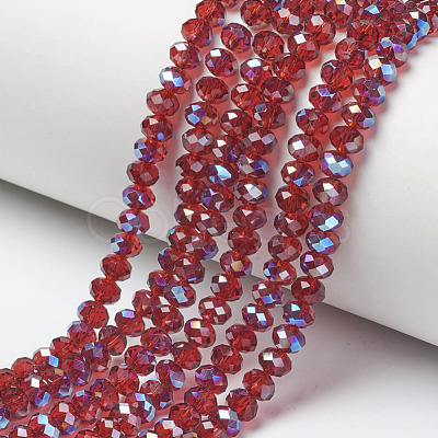 Electroplate Glass Beads Strands EGLA-A034-T4mm-I14-1