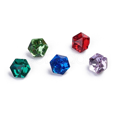 K5 Glass Rhinestone Cabochons RGLA-L013-B-M-1