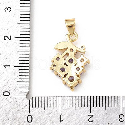 Brass Pave Cubic Zirconia Pendants KK-F919-28G-02-1