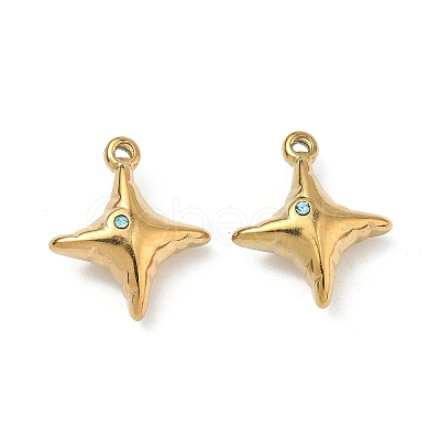 304 Stainless Steel Rhinestone Pendants X-STAS-L308-04C-G-1