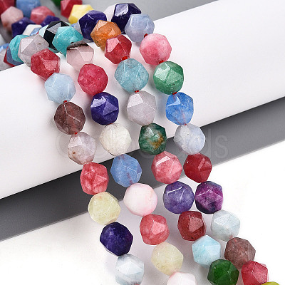 Dyed Natural White Jade Beads Strands G-T139-8mm-46A-1