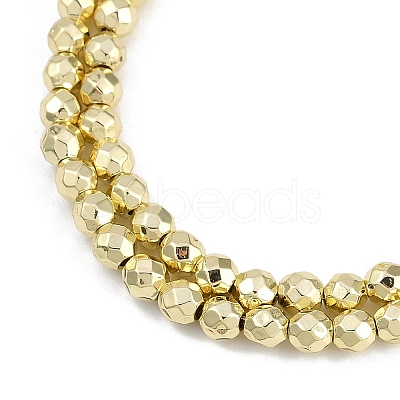 Baking Paint Electroplated Synthetic Non-magnetic Hematite Beads Strands G-H072-A01-01E-1