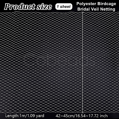 Polyester Birdcage Bridal Veil Netting AJEW-WH0471-103B-02-1