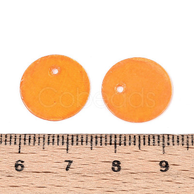 Spray Painted Natural Capiz Shell Disc Charms X1-BSHE-T014-02B-1