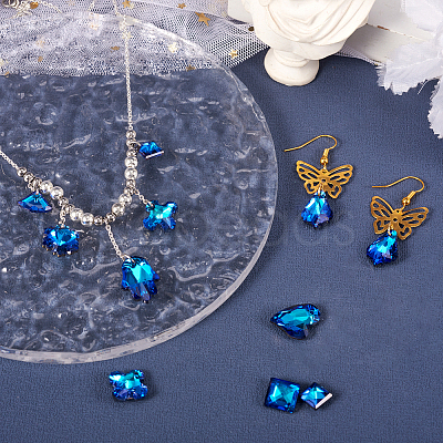 90Pcs 9 Styles Electroplated Glass Pendants EGLA-TA0001-14-1