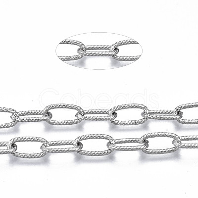 Tarnish Resistant 304 Stainless Steel Cable Chains CHS-T003-21P-NF-1