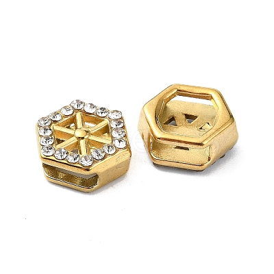 Ion Plating(IP) 304 Stainless Steel Slide Charms STAS-C089-06I-G-1