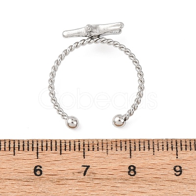304 Stainless Steel Cuff Rings RJEW-D334-08P-1