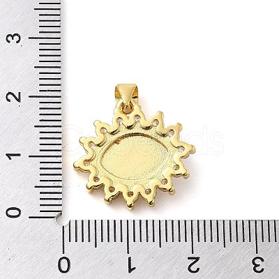 Real 18K Gold Plated Brass Enamel Pendants KK-A198-04G-1