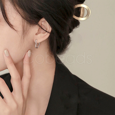 12Pcs 6 Style 303 Stainless Steel Hoop Earrings for Women EJEW-MP0001-01-1
