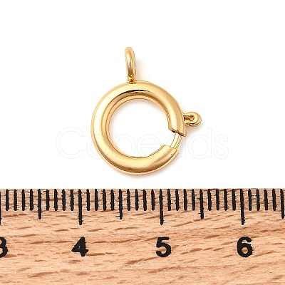Brass Spring Ring Clasps X-KK-D407-20G-D-1