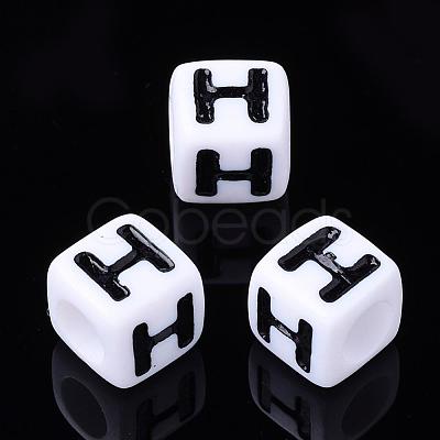 Letter Acrylic Beads PL37C9129-H-1