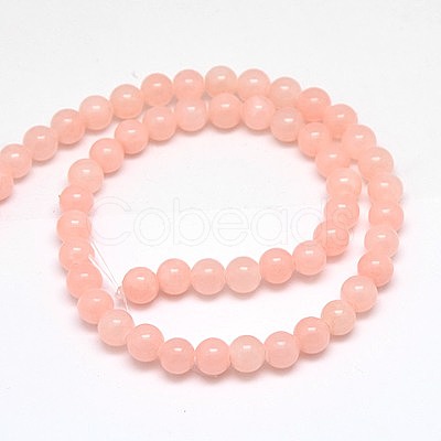 Natural Yellow Jade Beads Strands X-G-G598-6mm-YXS-22-1