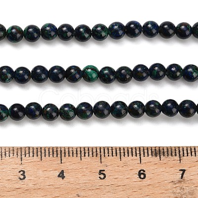 Natural Azurite Beads Strands G-Z110-C05-4mm-1