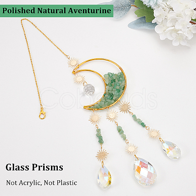 Crystal Chandelier Glass Teardrop Pendant Decorations HJEW-PH01778-03-1