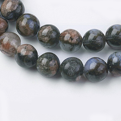 Natural Glaucophane Beads Strands G-F560-8mm-C01-1