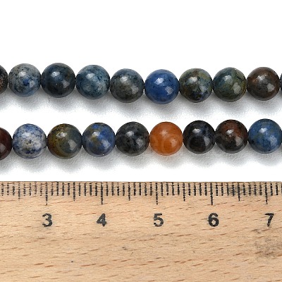 Natural Dumortierite Beads Strands LS-G-F826-A01-6mm-1