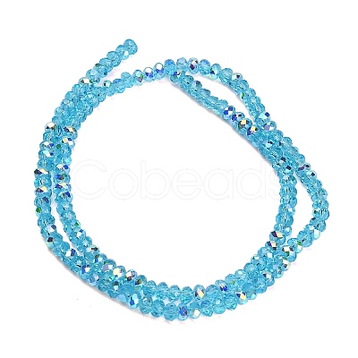 Electroplate Glass Beads Strands GL-CBAA615-03E-1